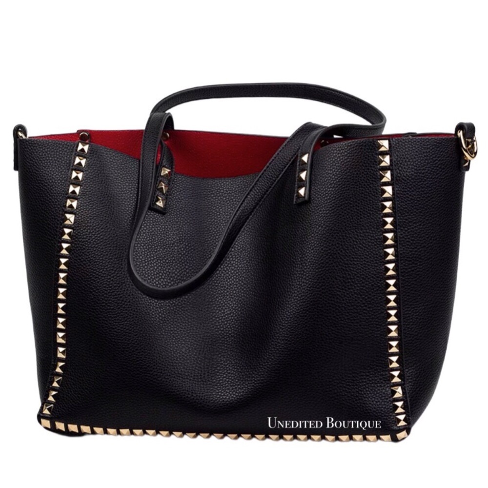 Vegan Leather Tote Handbag